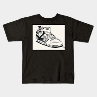 Art Nike Sneakers Kids T-Shirt